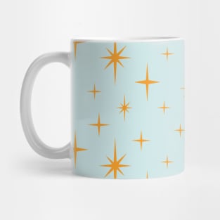 Atomic Starburst Aqua, Orange Mug